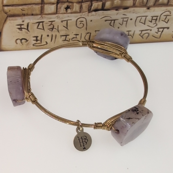 Bourbon and Bowties Gold and Purple Bracelet with Elegant Design - Picture 5 of 7